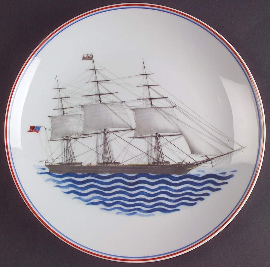Our Maritime Heritage-American Ship Luncheon Plate by Mottahedeh-1