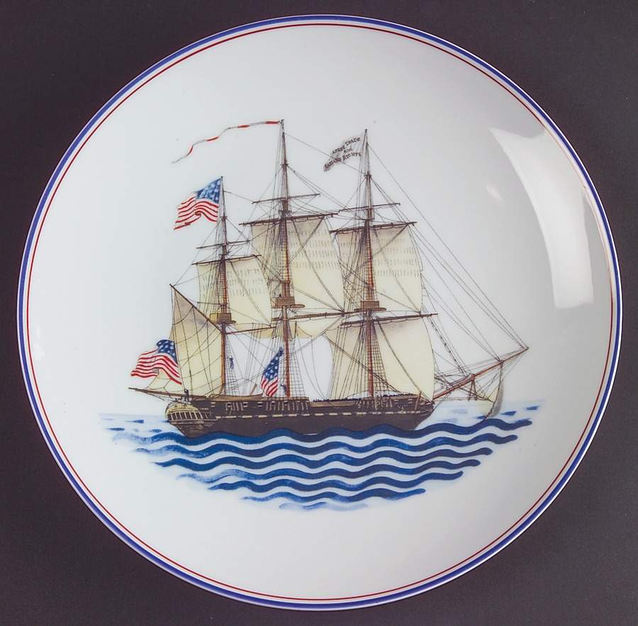 Our Maritime Heritage-American Ship Luncheon Plate by Mottahedeh-1