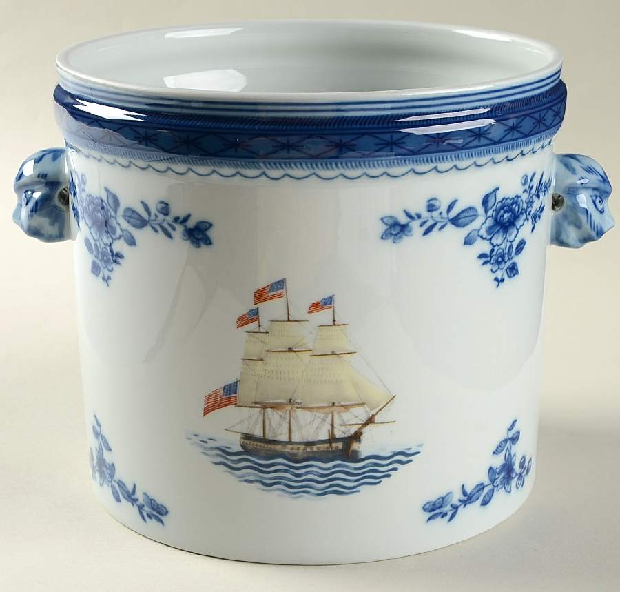 Our Maritime Heritage-American Ship Medium Cachepot by Mottahedeh-1