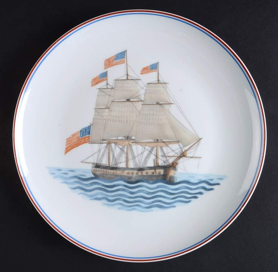Our Maritime Heritage-American Ship Luncheon Plate by Mottahedeh-1