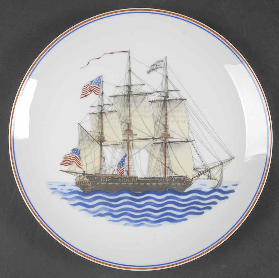 Our Maritime Heritage-American Ship Luncheon Plate by Mottahedeh-1