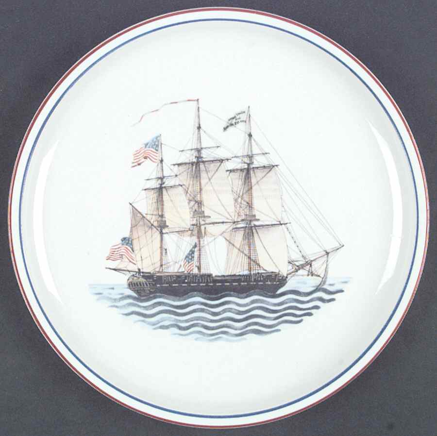 Our Maritime Heritage-American Ship Dinner Plate by Mottahedeh-1