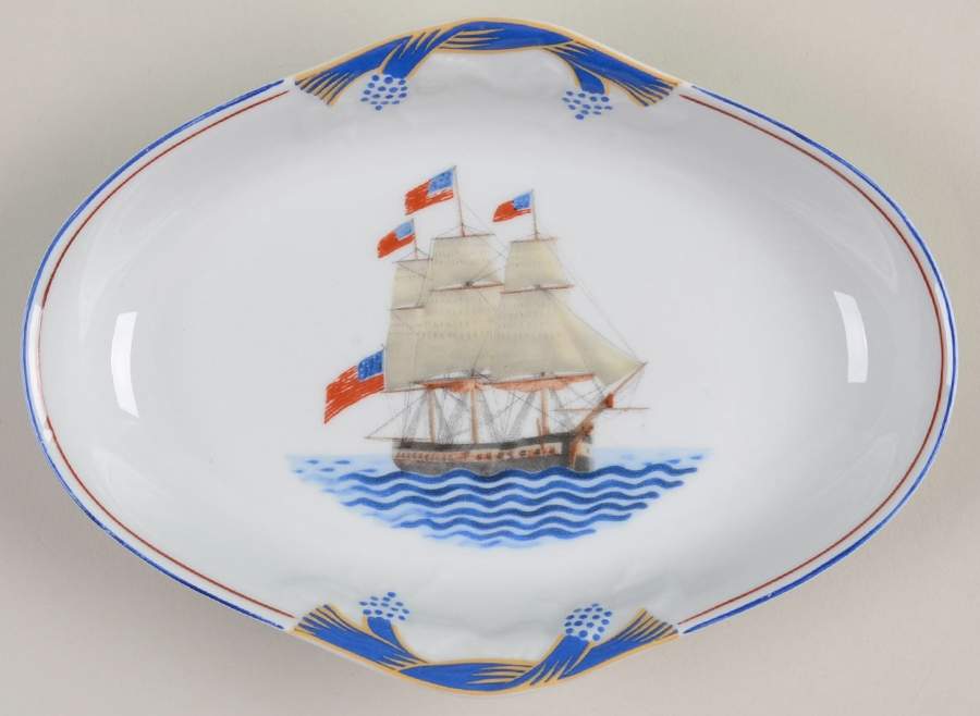 Our Maritime Heritage-American Ship 6' Oval Tray by Mottahedeh-1