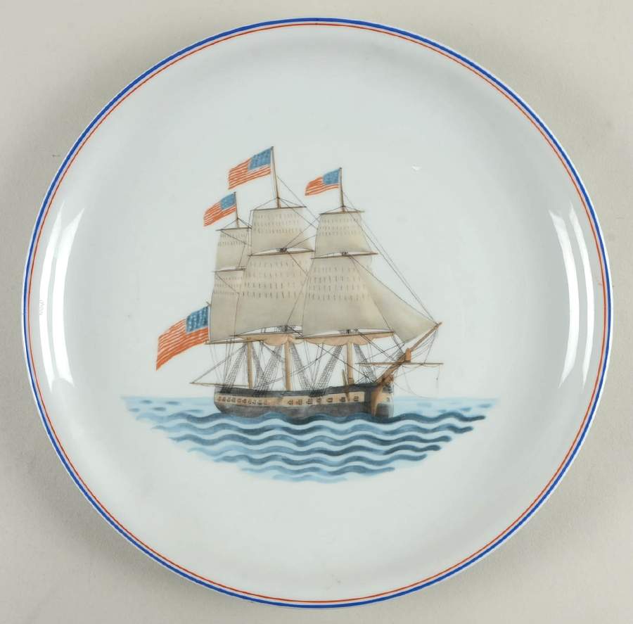 Our Maritime Heritage-American Ship Dinner Plate by Mottahedeh-1