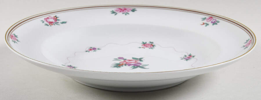 Peking Rose Large Rim Soup Bowl by Mottahedeh-1