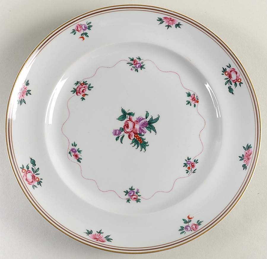 Peking Rose Salad/Dessert Plate by Mottahedeh-1
