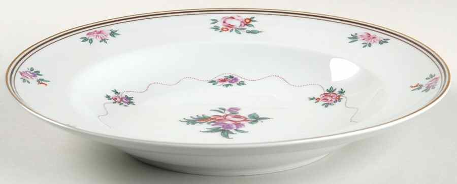 Peking Rose Large Rim Soup Bowl by Mottahedeh-1