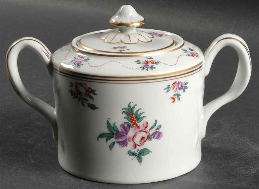 Peking Rose Sugar Bowl & Lid by Mottahedeh-1