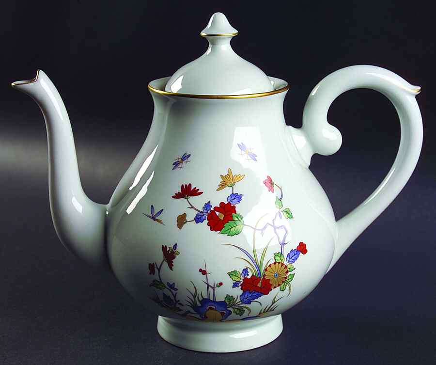 Rock Garden (Pale Blue) Coffee Pot & Lid by Mottahedeh-1