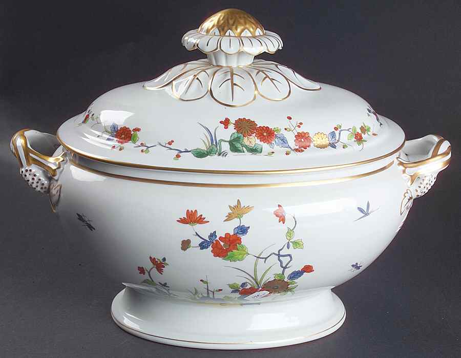 Rock Garden (Pale Blue) Tureen &  Lid by Mottahedeh-1