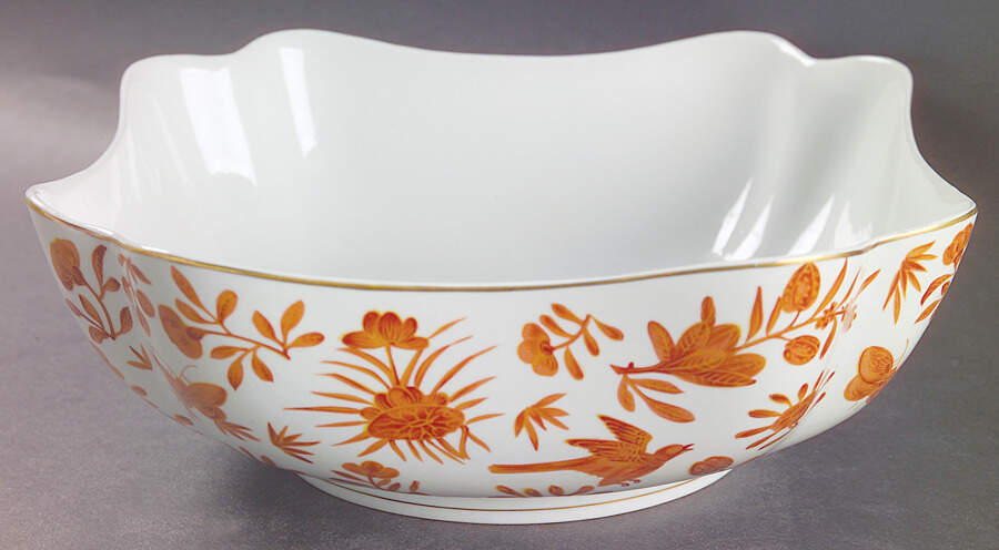 Sacred Butterfly (No Gold Accents) 9" Square Vegetable Bowl by Mottahedeh-1