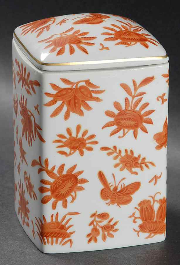 Sacred Butterfly (No Gold Accents) Square Box with Lid by Mottahedeh-1