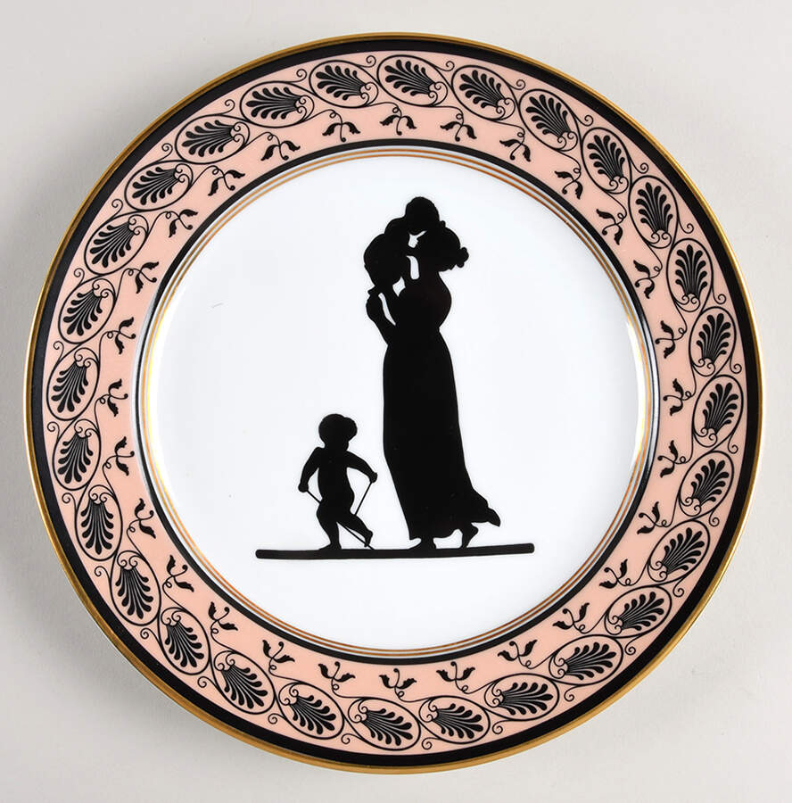 Silhouette Luncheon Plate by Mottahedeh-1
