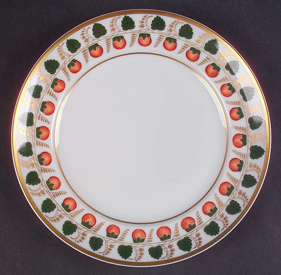 Strawberry Vine Salad/Dessert Plate by Mottahedeh-1