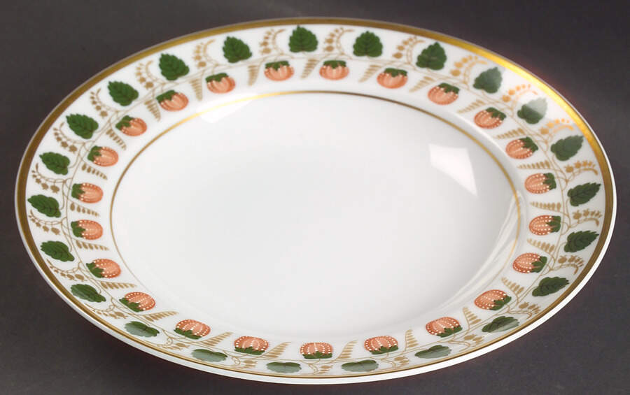 Strawberry Vine Rim Soup Bowl by Mottahedeh-1