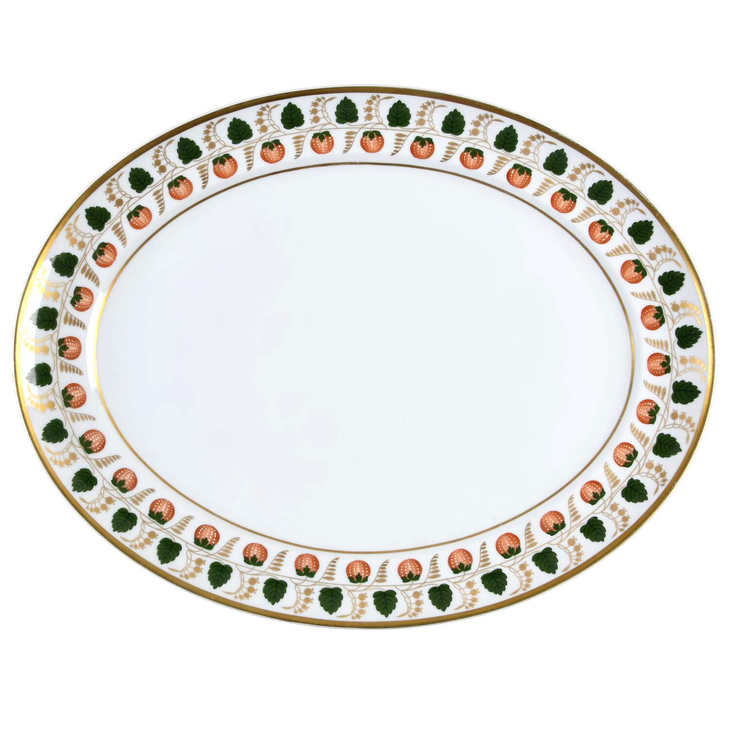 Strawberry Vine 16" Oval Serving Platter by Mottahedeh-1