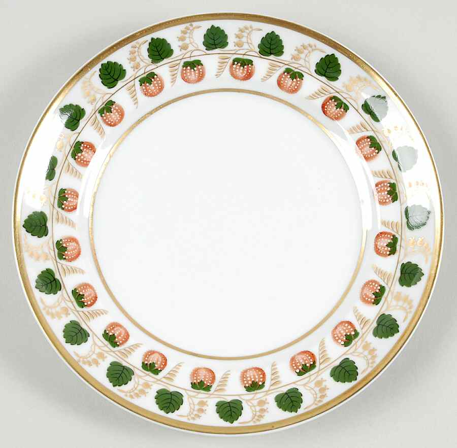 Strawberry Vine Bread & Butter Plate by Mottahedeh-1