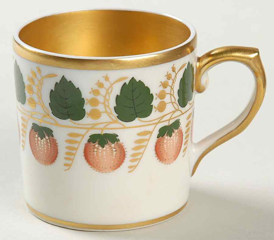 Strawberry Vine Flat Demitasse Cup by Mottahedeh-1