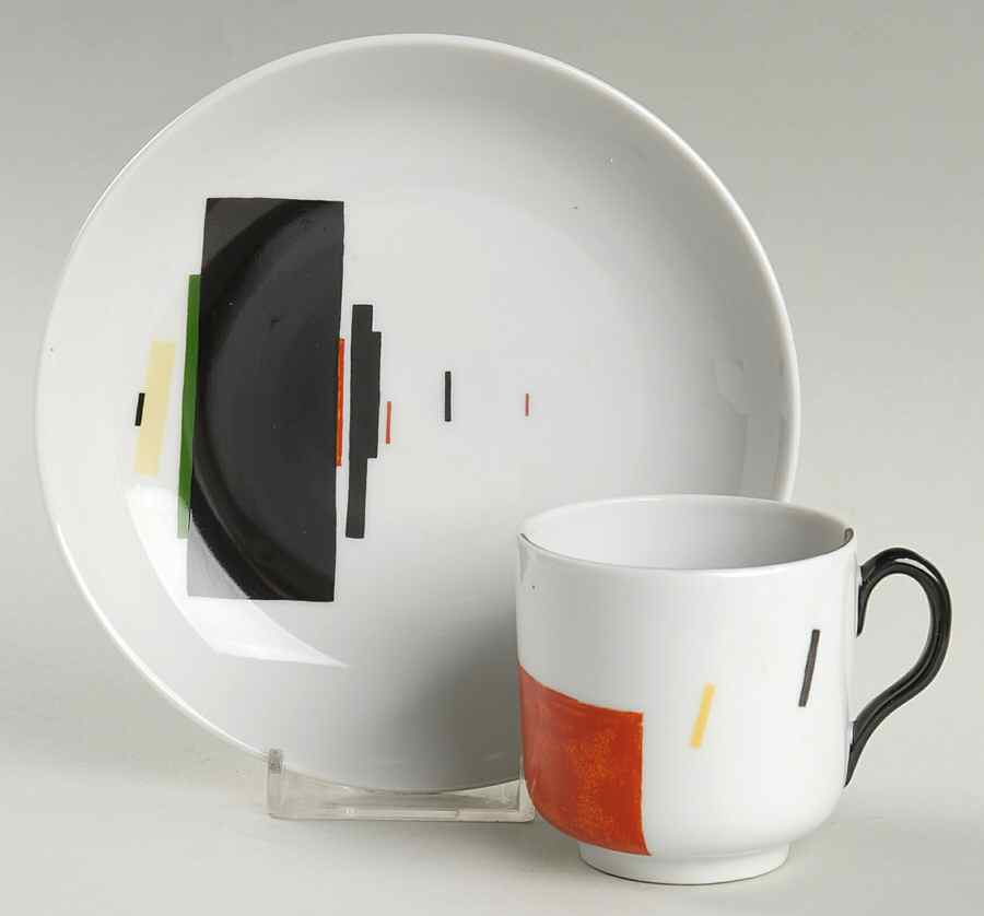 Suetin Footed Demitasse Cup & Saucer Set by Mottahedeh-1