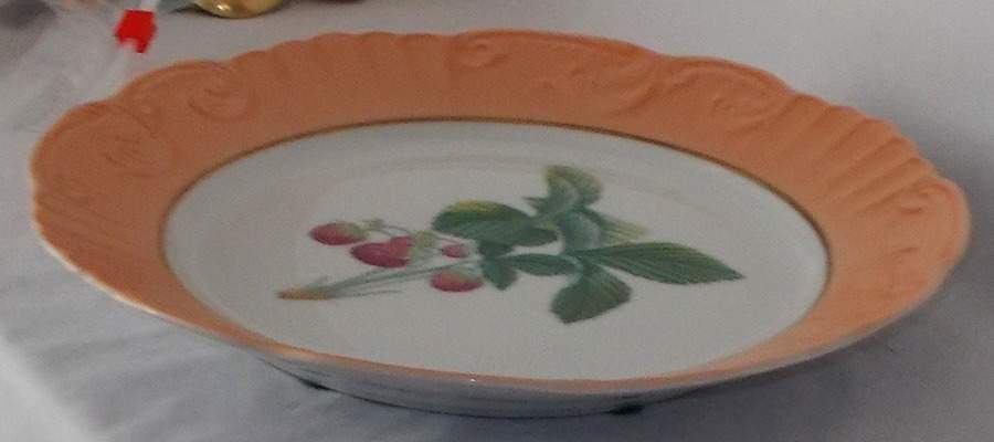 Summer Fruit Large Rim Soup Bowl by Mottahedeh-1