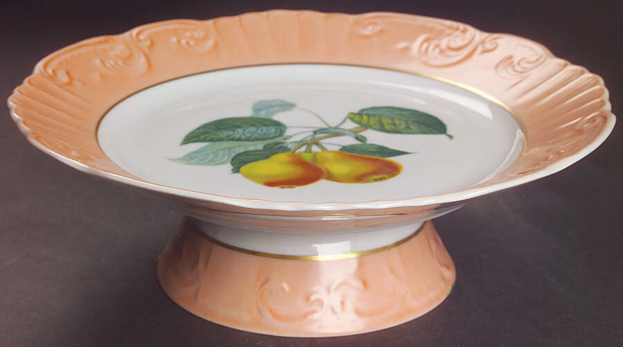 Summer Fruit 10'' Diameter Pedestal Cake Stand by Mottahedeh-1