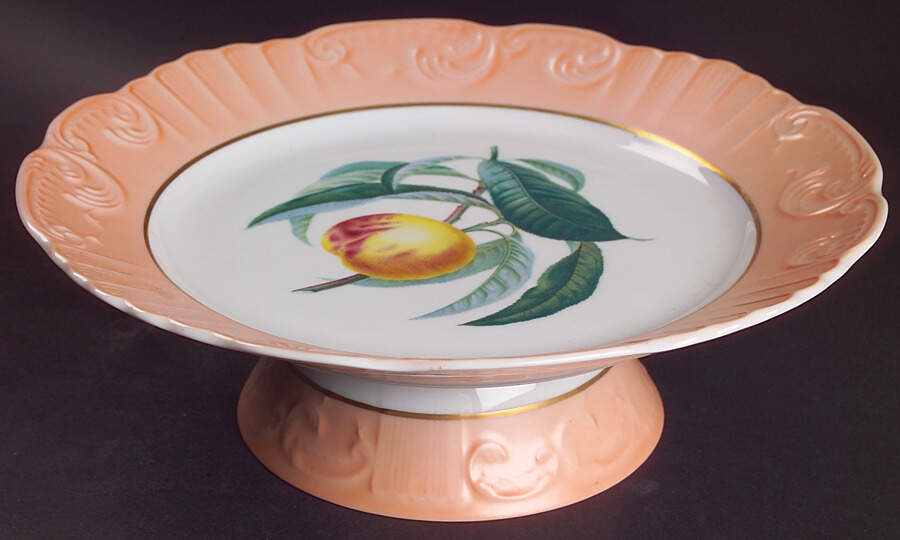 Summer Fruit 10" Diameter Pedestal Cake Stand by Mottahedeh-1