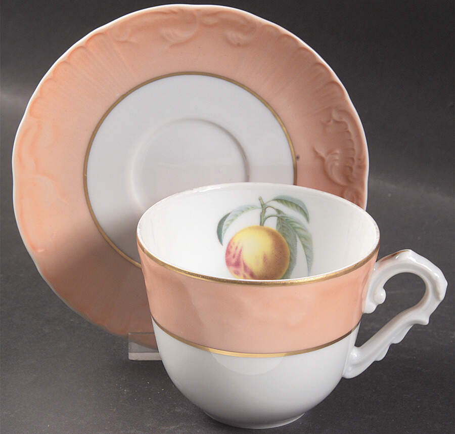 Summer Fruit Flat Cup & Saucer Set by Mottahedeh-1
