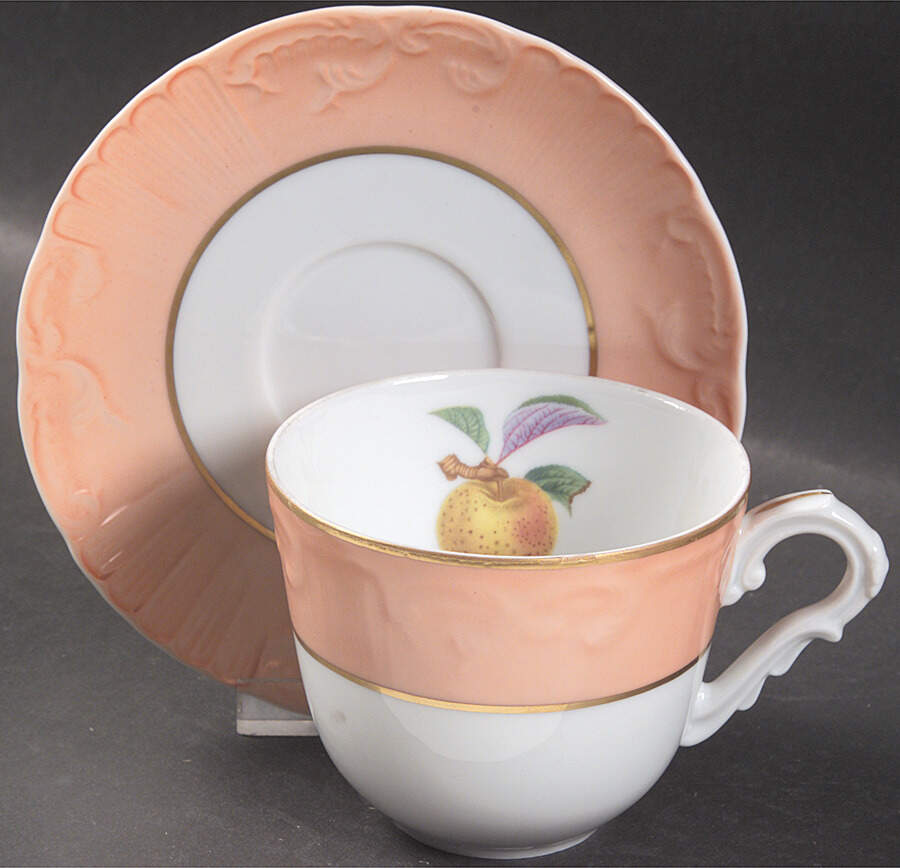 Summer Fruit Flat Cup & Saucer Set by Mottahedeh-1