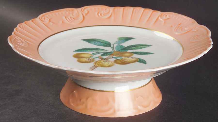 Summer Fruit 10" Diameter Pedestal Cake Stand by Mottahedeh-1