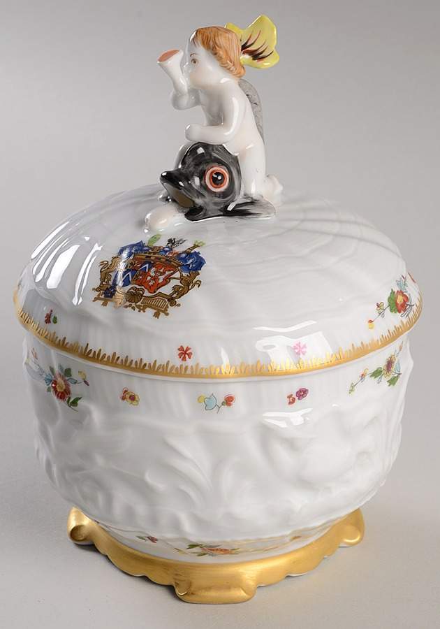 Swan Service Sugar Bowl & Lid by Mottahedeh-1
