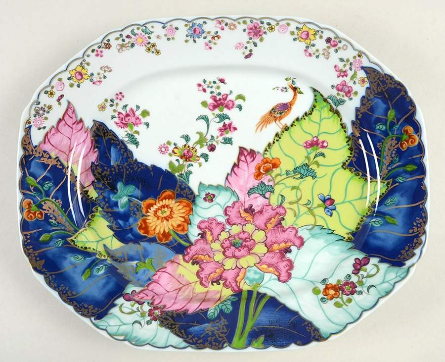 Tobacco Leaf 15" Oval Serving Platter by Mottahedeh-1
