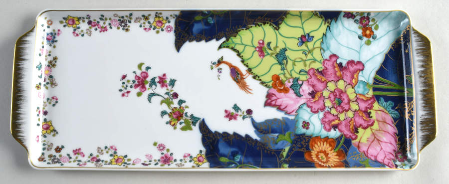 Tobacco Leaf Rectangular Tray by Mottahedeh-1