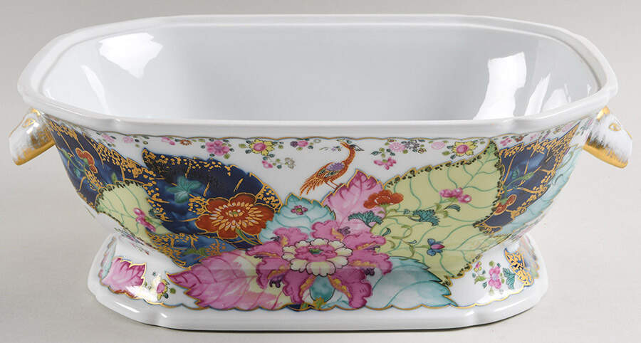 Tobacco Leaf Rectangular Tureen No Lid by Mottahedeh-1