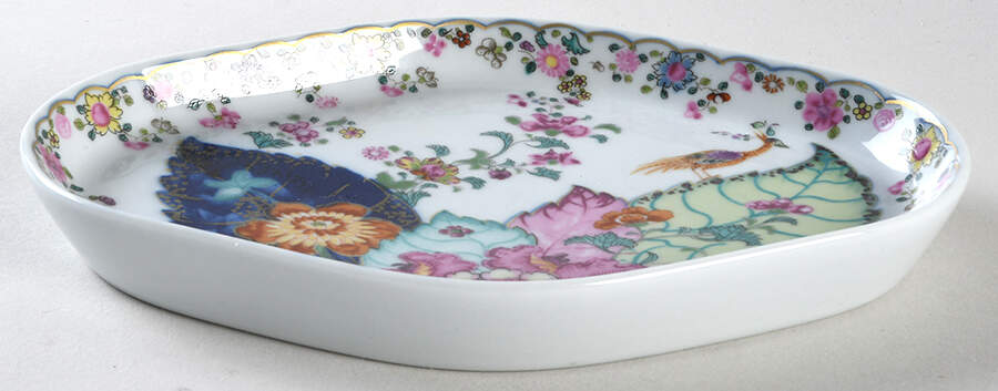 Tobacco Leaf 7" Oval Tray by Mottahedeh-1