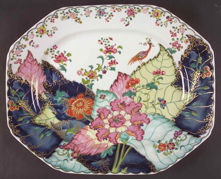 Tobacco Leaf 17" Oval Serving Platter by Mottahedeh-1