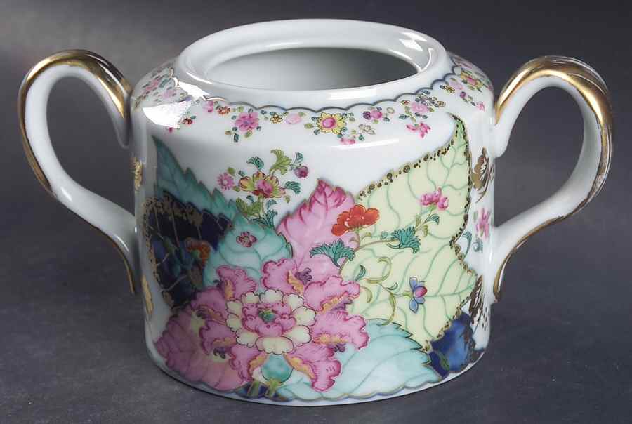 Tobacco Leaf Sugar Bowl No Lid by Mottahedeh-1