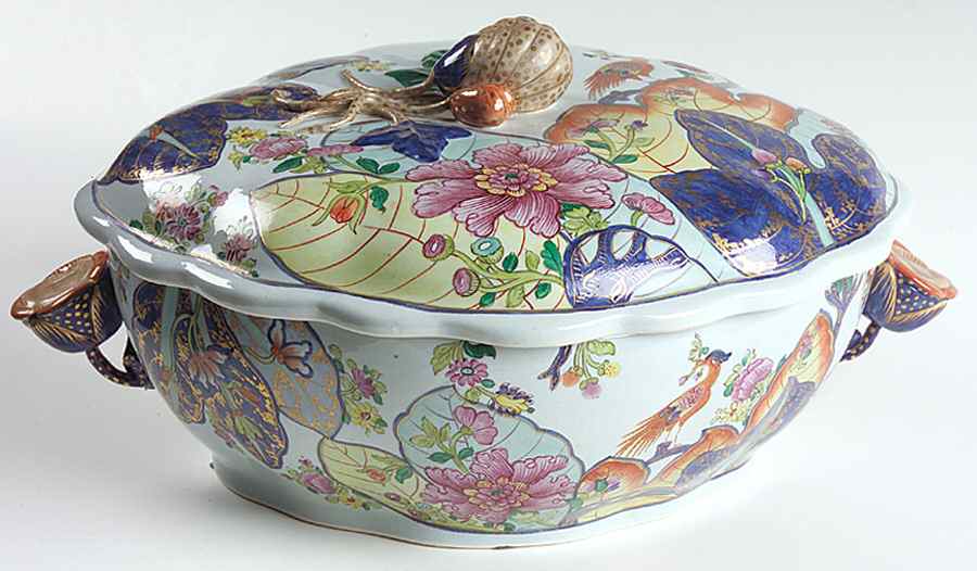 Tobacco Leaf Oval Tureen & Lid by Mottahedeh-1