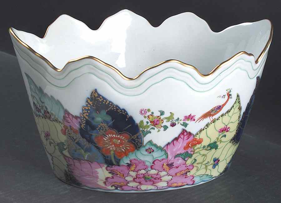 Tobacco Leaf Monteith Bowl by Mottahedeh-1
