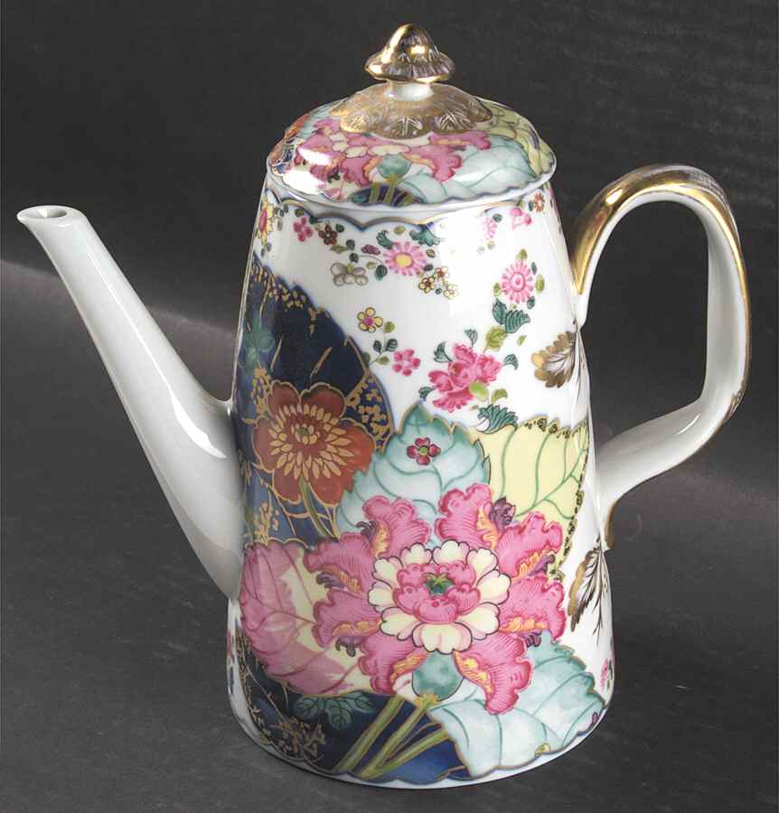 Tobacco Leaf Coffee Pot & Lid by Mottahedeh-1