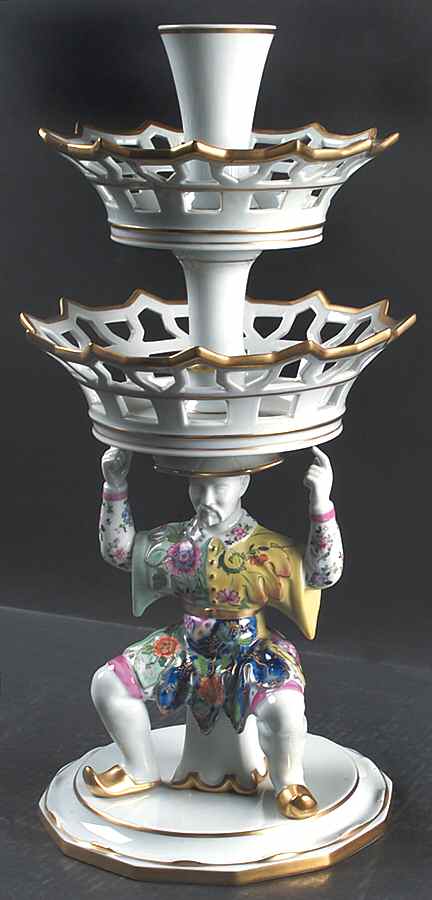 Tobacco Leaf Small Epergne by Mottahedeh-1