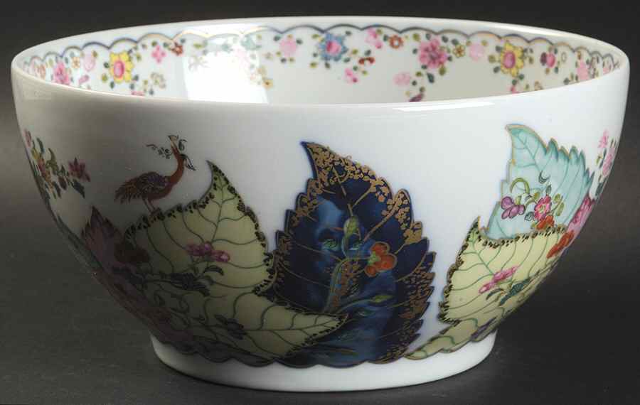 Tobacco Leaf 8" Round Vegetable Bowl by Mottahedeh-1