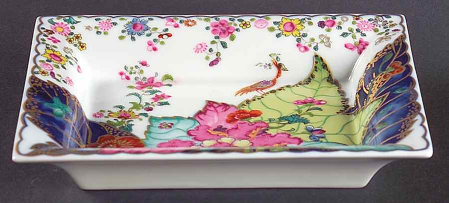 Tobacco Leaf Rectangular Tray by Mottahedeh-1