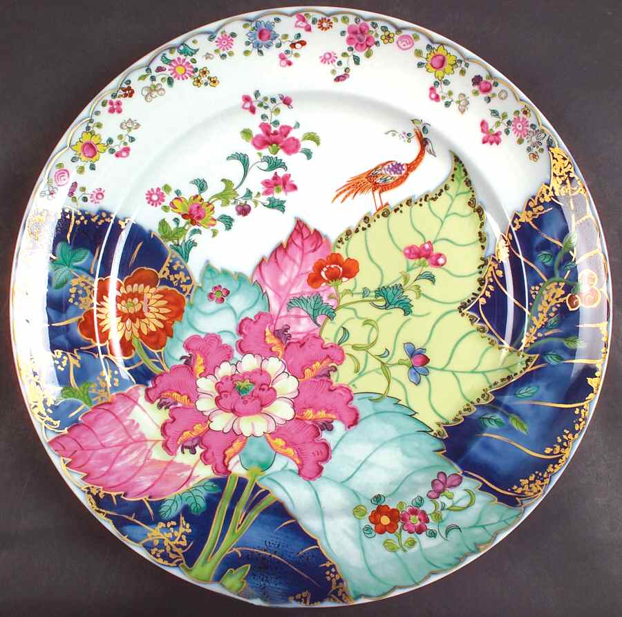 Tobacco Leaf 13" Chop Plate (Round Platter) by Mottahedeh-1