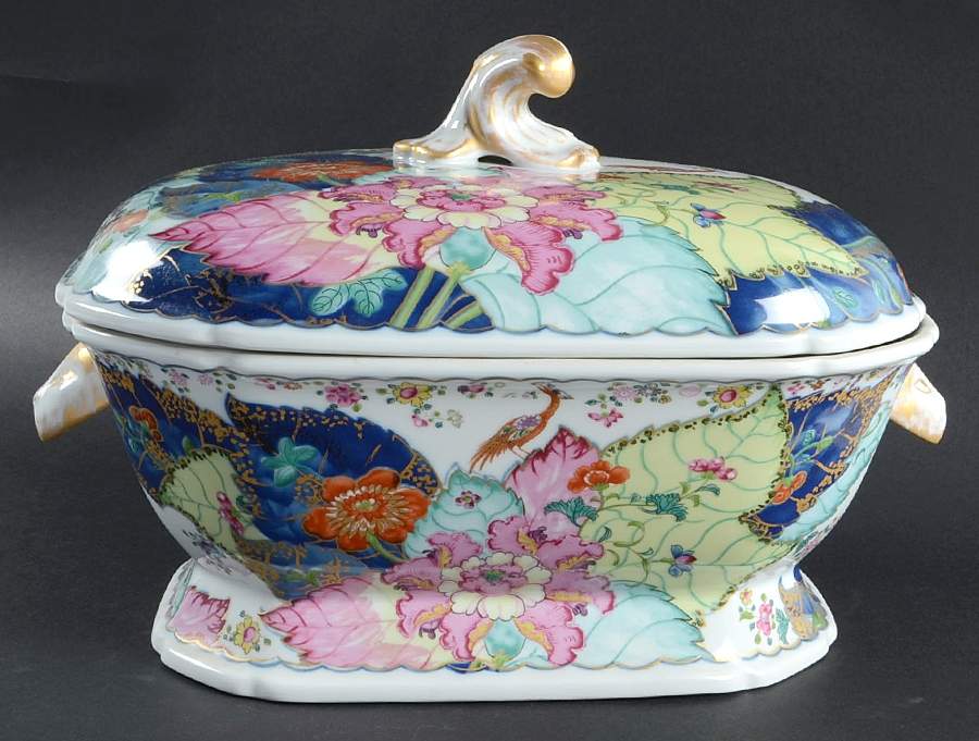 Tobacco Leaf Rectangular Tureen & Lid by Mottahedeh-1