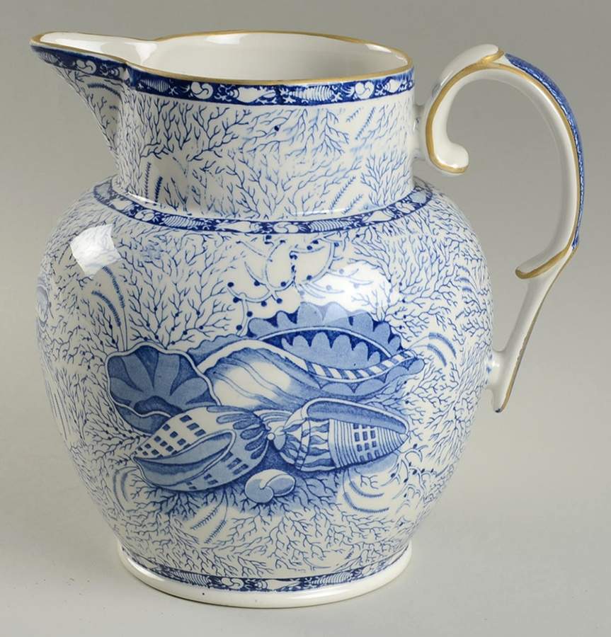 Torquay Blue (Yellow Trim) 80 Oz Pitcher by Mottahedeh-1