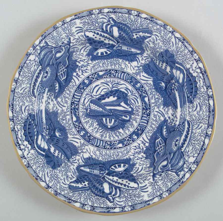 Torquay Blue (Yellow Trim) Salad/Dessert Plate by Mottahedeh-1