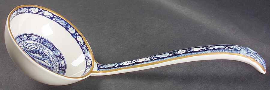 Torquay Blue (Yellow Trim) Tureen Ladle by Mottahedeh-1