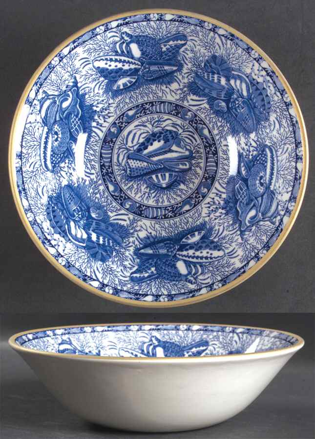 Torquay Blue (Yellow Trim) Coupe Cereal Bowl by Mottahedeh-1