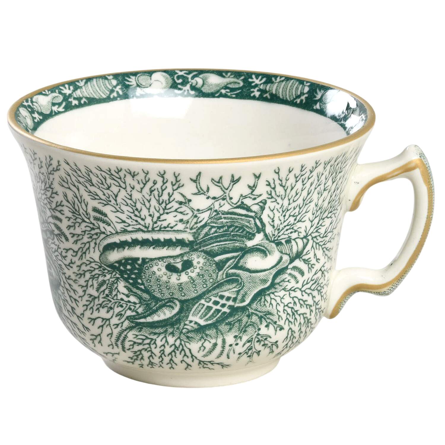 Torquay Green (Yellow Trim) Flat Cup by Mottahedeh-1