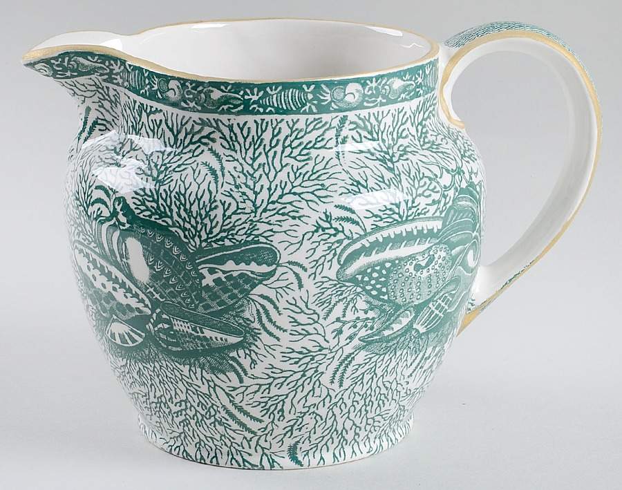 Torquay Green (Yellow Trim) 24 Oz Pitcher by Mottahedeh-1